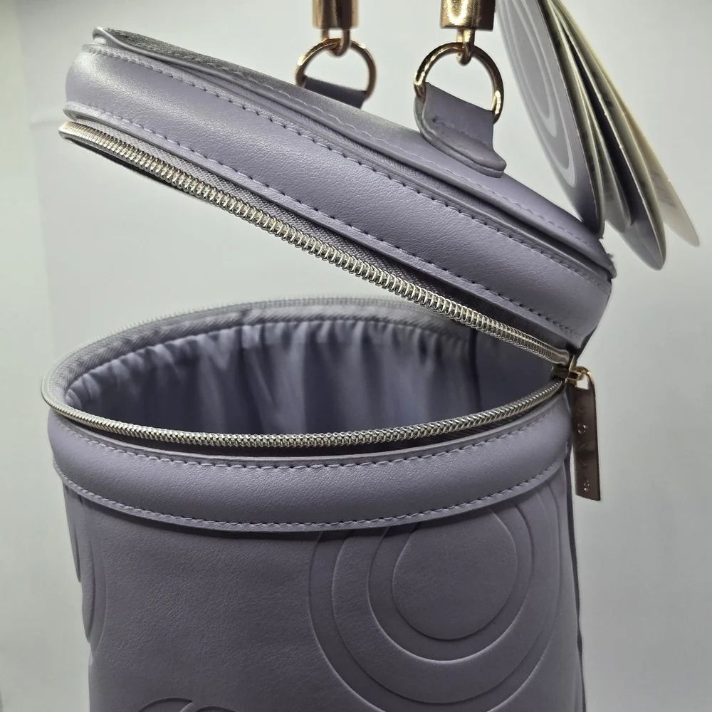 New Monat Purple Travel Case with Tags-Stylish & Portable for On-The-Go Storage